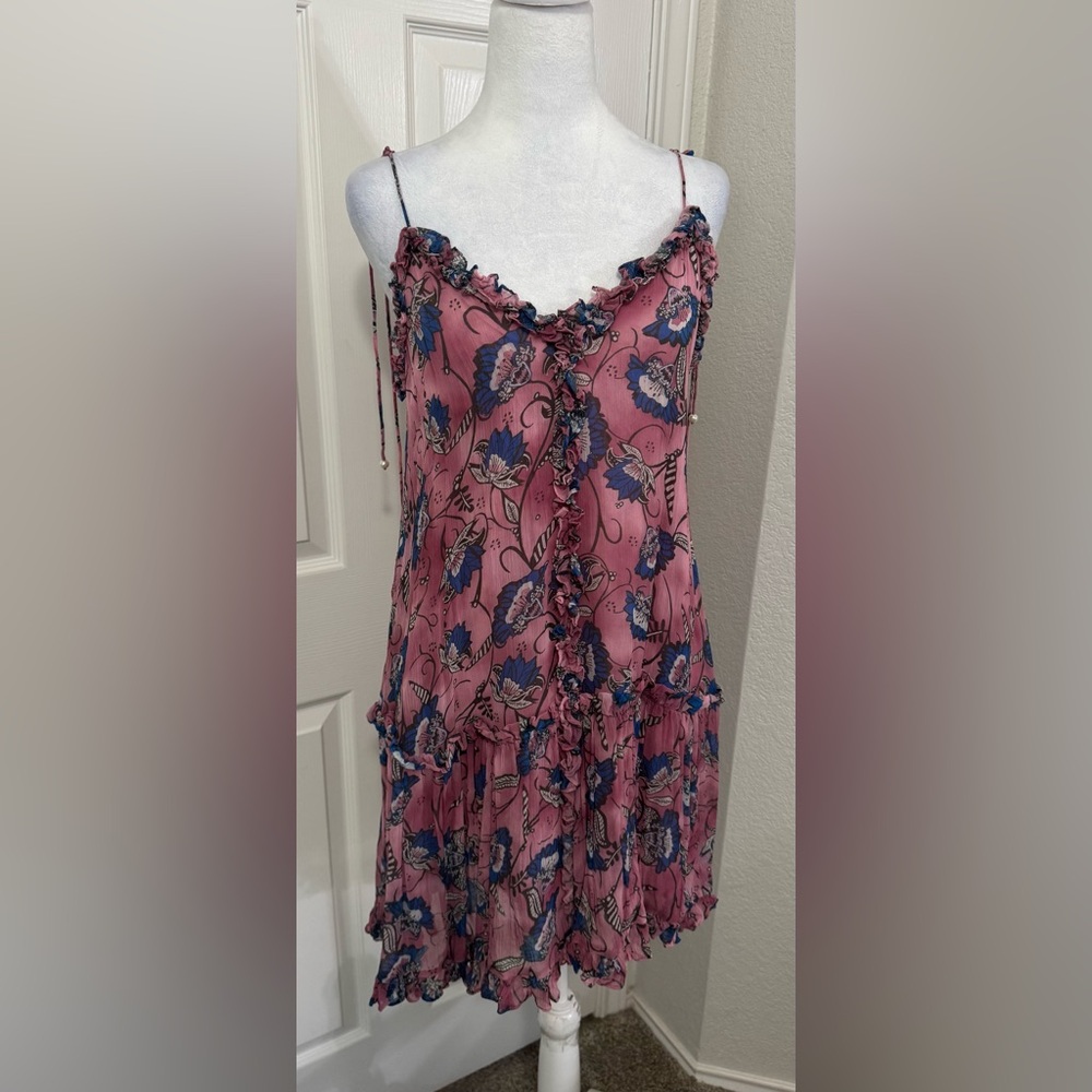 Cleobella Lotus Print Bella Mini Dress Size S